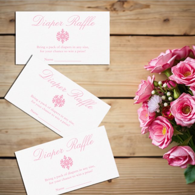 Recepción Tarjeta Baby Shower Diaper Raffle para copas de ni (Subido por el creador)