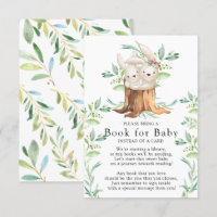 Tarjeta Baby Shower para bebé de mamá y conejo par