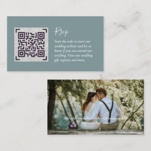 Recepción Tarjeta Boda de detalles de la foto del código QR 