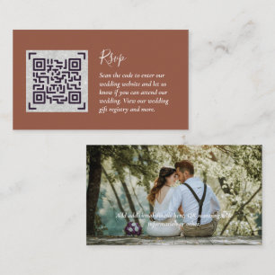 Recepción Tarjeta Boda de detalles de la foto del código QR 