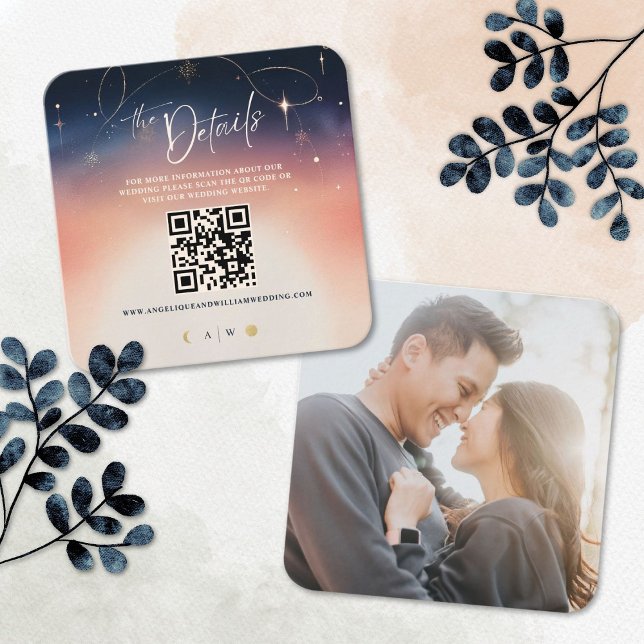 Recepción Tarjeta Boda De Detalles De Sunset To Moonrise (Subido por el creador)