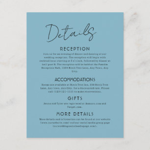 Recepción Tarjeta Celestial Grande de Enclosure para Boda