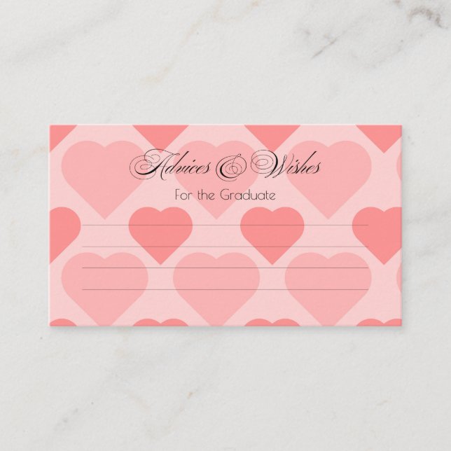 Recepción Tarjeta con cierre de corazón rosa bonito (Anverso)