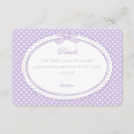 Recepción Tarjeta con Detalles de Lazo Coquette de Gingham M