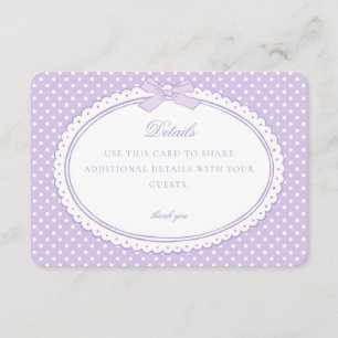 Recepción Tarjeta con Detalles de Lazo Coquette de Gingham M