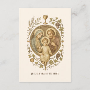 Recepción Tarjeta conmemorativa de la Sagrada Familia de la 