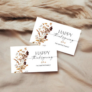 Recepción Tarjeta de Acción de Gracias de Hojas de Otoño