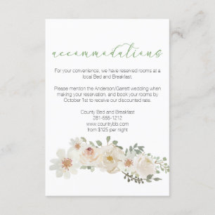 Recepción Tarjeta de acompañamiento elegante de boda floral