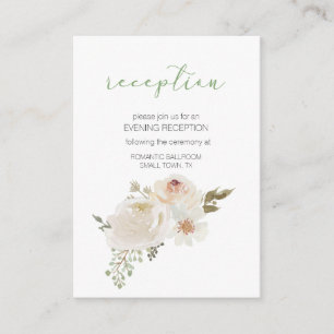 Recepción Tarjeta de acompañamiento elegante de boda floral