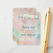 Tarjeta de agradecimiento a Twins Boy y Chica Show