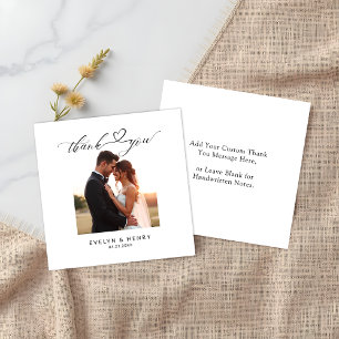 Recepción Tarjeta de agradecimiento al Boda de fotos con gui