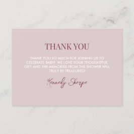 Recepción Tarjeta de agradecimiento de Baby Shower de Tarot