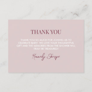 Recepción Tarjeta de agradecimiento de Baby Shower de Tarot