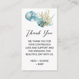 Recepción Tarjeta de agradecimiento de Baby Shower Under Sea