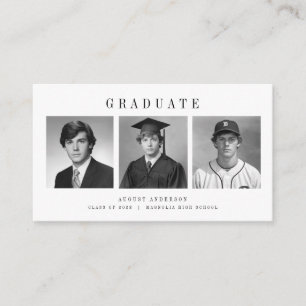 Recepción Tarjeta de agradecimiento de graduación con collag