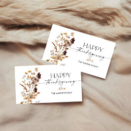 Recepción Tarjeta de agradecimiento de hojas de otoño