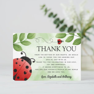 Recepción Tarjeta de agradecimiento de Ladybug