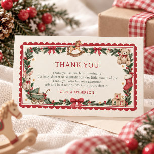 Recepción Tarjeta de agradecimiento de Navidad de juguetes a