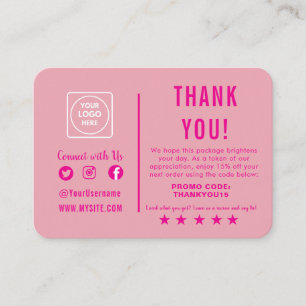 Recepción Tarjeta de agradecimiento editable retro rosa lind