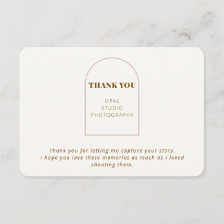 Recepción Tarjeta de agradecimiento elegante minimalista par