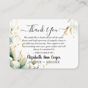 Recepción Tarjeta de agradecimiento memorial personalizable