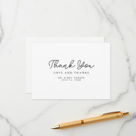 Recepción Tarjeta de agradecimiento moderna elegante escritu