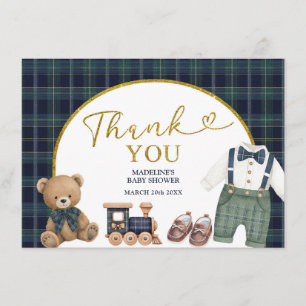 Recepción Tarjeta de agradecimiento para Baby Shower de caba
