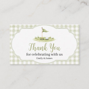 Recepción Tarjeta de agradecimiento para baby shower de golf
