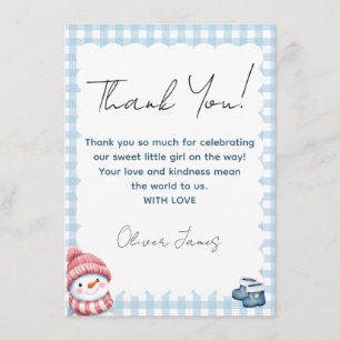 Recepción Tarjeta de agradecimiento para baby shower de invi