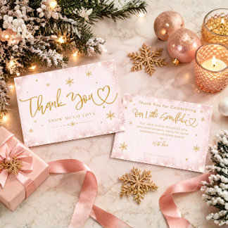 Recepción Tarjeta de agradecimiento para baby shower de invi
