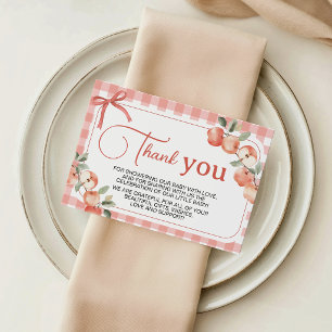 Recepción Tarjeta de agradecimiento para baby shower "La niñ