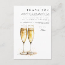 Tarjeta de agradecimiento para Brunch & Bubbly Bri