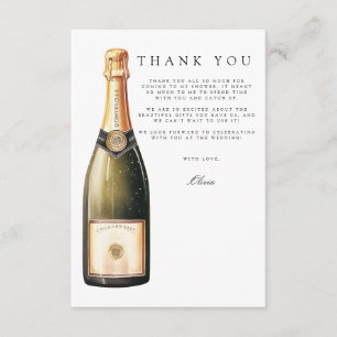 Recepción Tarjeta de agradecimiento para Brunch & Bubbly Bri