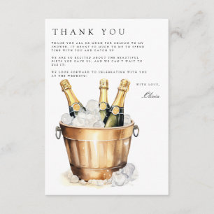 Recepción Tarjeta de agradecimiento para Brunch & Bubbly Bri