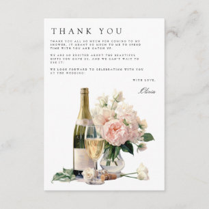 Recepción Tarjeta de agradecimiento para Brunch & Bubbly Bri