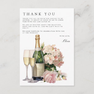 Recepción Tarjeta de agradecimiento para Brunch & Bubbly Bri