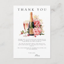 Tarjeta de agradecimiento para Brunch & Bubbly Bri