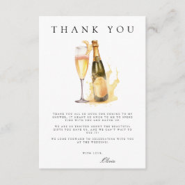 Recepción Tarjeta de agradecimiento para Brunch & Bubbly Bri