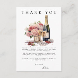 Recepción Tarjeta de agradecimiento para Brunch & Bubbly Bri