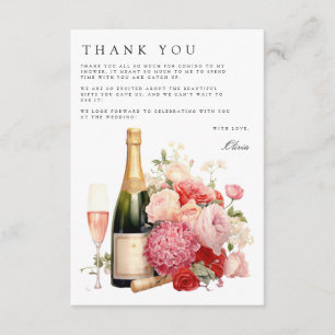 Recepción Tarjeta de agradecimiento para Brunch & Bubbly Bri