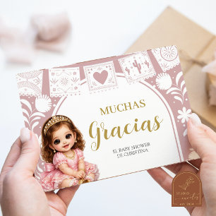Recepción Tarjeta de agradecimiento Pink Es Nina