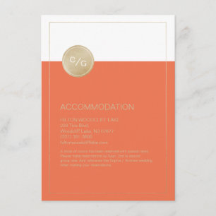 Recepción tarjeta de alojamiento boda simple y moderno