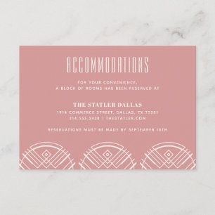 Recepción Tarjeta de alojamiento de boda Deco Scallops - Ros