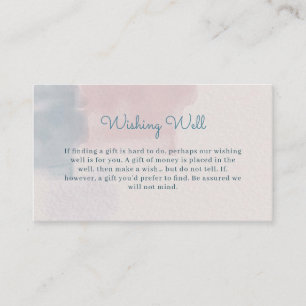 Recepción Tarjeta De Alojamiento De Deseos De Agua Azul Rosa
