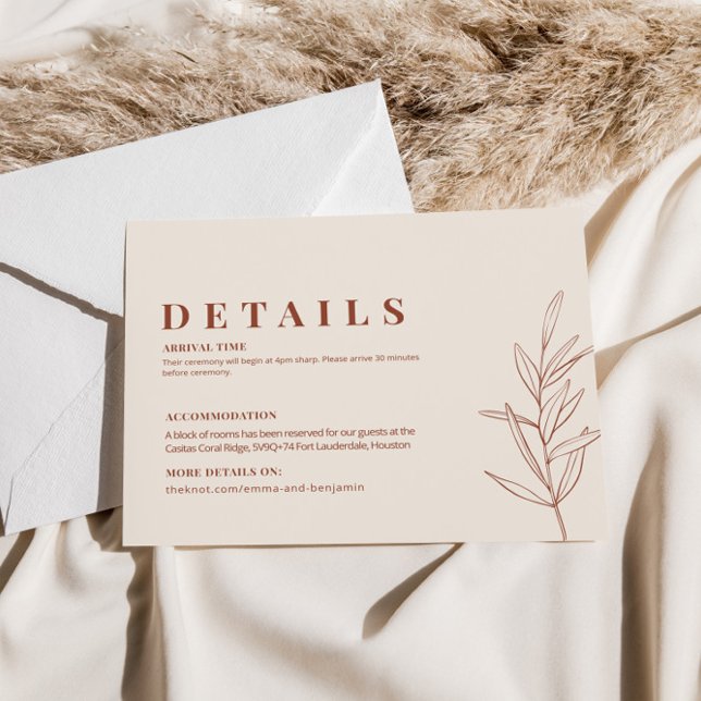 Recepción Tarjeta De Alojamiento De Los Bodas Florales Boho (Subido por el creador)