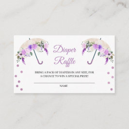 Recepción Tarjeta De Alojamiento De Raffle De Paraguas Púrpu