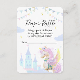 Recepción Tarjeta de alojamiento Diaper Raffle para una duch