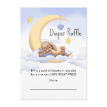 Tarjeta de alojamiento Ducha de bebé Diaper Raffle