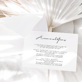 Recepción Tarjeta de alojamiento en blanco y negro