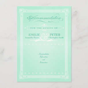 Recepción Tarjeta de alojamiento estilo Poster verde dulce M
